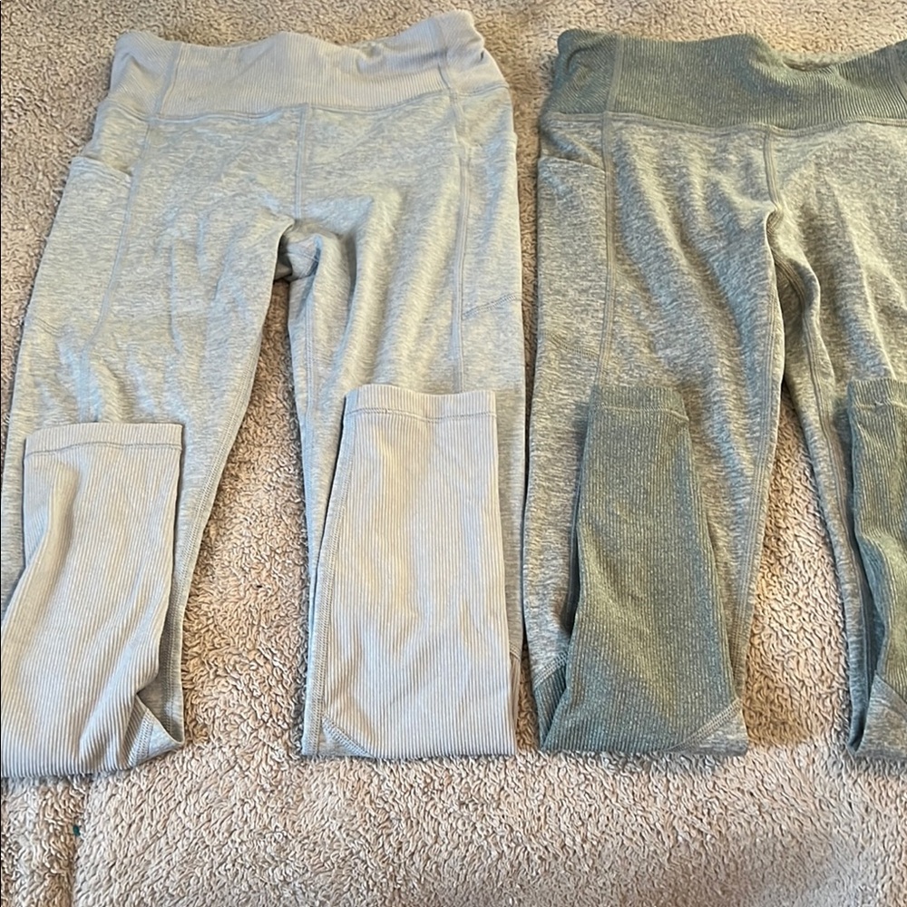 Kids'  Blue Gray and Green Leggings